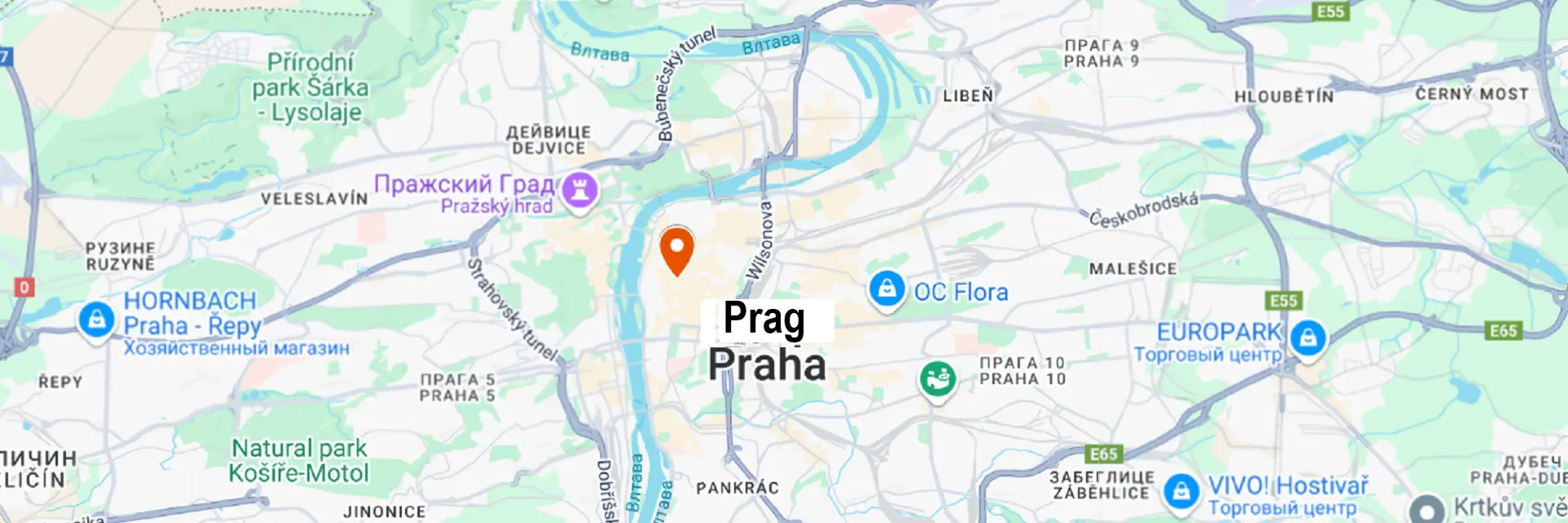 Adresse unserer Kanzlei in Prag, Tschechische Republik. Kontaktdaten für rechtliche Unterstützung